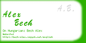 alex bech business card